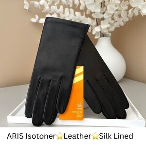 NWT Leather Gloves with Silk Lining